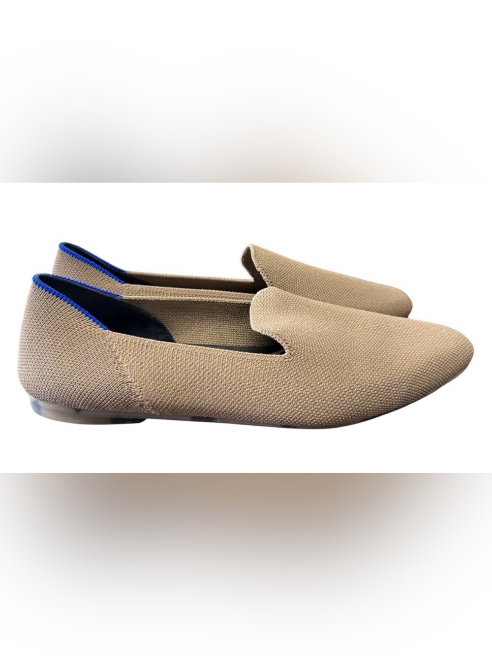 Rothy’s The Almond Loafer Mocha Knit Slip On Flats Size 7.5 - Picture 2 of 16